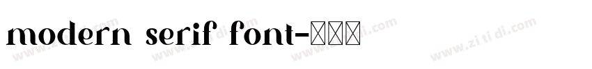 modern serif font字体转换